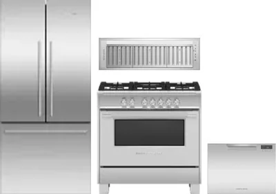 4 Piece Package Includes Refrigerator, Range, Hood And Dishwasher